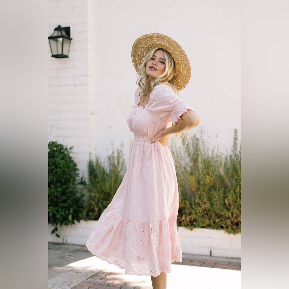 Adrienne Eyelet Midi Dress